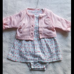 Dress with matching cardigan